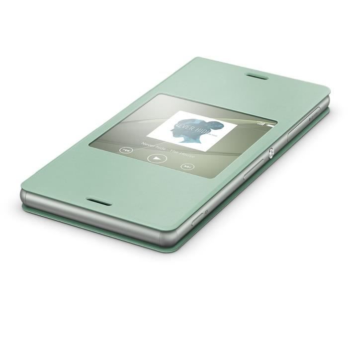 Sony Etui Folio S View pour Xperia Z3 Vert m&eacute;tal Achat / Vente Sony