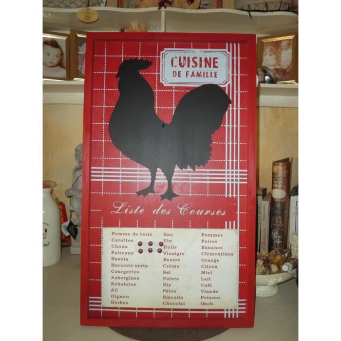grand cadre memo en bois "poule rouge" - Achat / Vente ...