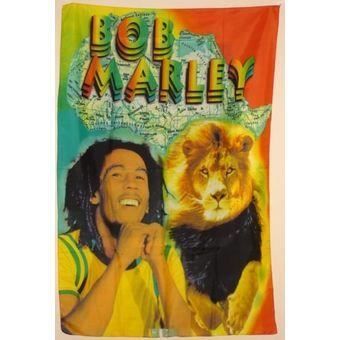 Drapeau Bob Marley Lion 150x90cm jama&iuml;cain Jama&iuml;que Drapeau de
