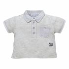 POLO CHICCO Polo rayé Blanc cassé bébé Garçon