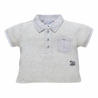 POLO CHICCO Polo rayé Blanc cassé bébé Garçon