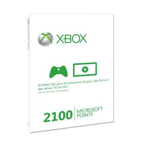 LOT ACCESSOIRE CONSOLE 2100 Microsoft Points Xbox LIVE / Accessoire XBox3 LOT ACCESSOIRE CONSOLE 2100 Microsoft Points Xbox LIVE / Accessoire XBox3