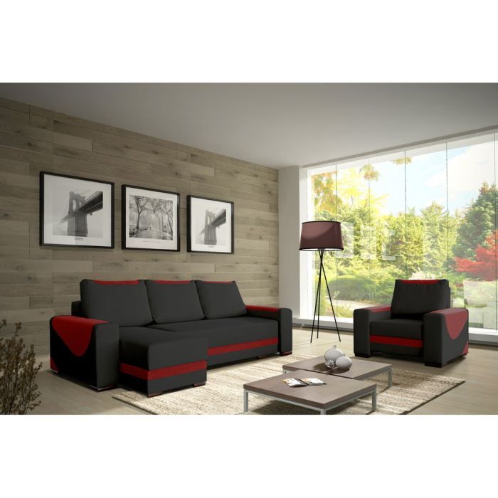 Fotos  Salon D Angle Cdiscount Canape D Angle Noir Et Blanc Canape Angle