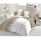 HOUSSE DE COUETTE  CASATXU Housse 240x260 + 2 Taies PERTINENCE TAUPE