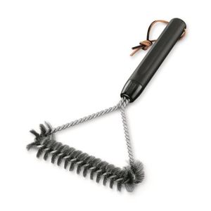 WEBER Brosse de nettoyage pour grille - En forme de T - 30 cm - Poils en acier inoxydable