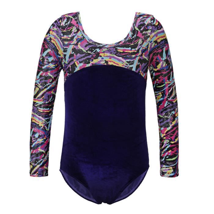TFJH Justaucorps Gymnastique Fille Tutu Danse Classique en Velours