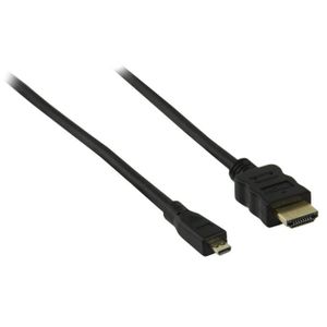 VALUELINE VGVP34700B30 Câble HDMI avec Ethernet haute vitesse - Connecteur HDMI - HDMI - Micro Mâle - 3.00 m - Noir