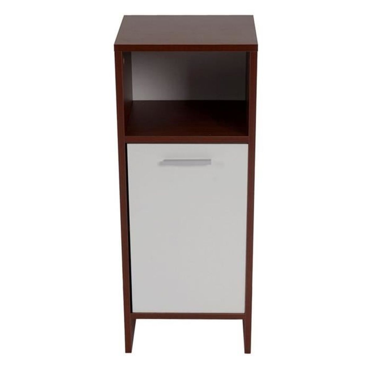 Colonne de salle de bain coloris marron et blanc dim : h 82 x l ...