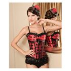 Corset rouge a pois noirs - S/36…