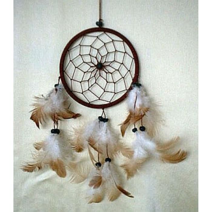 Attrape rêves....Dreamcatcher Attrape-reves-marron-diametre-11-5-cm-dreamcatcher