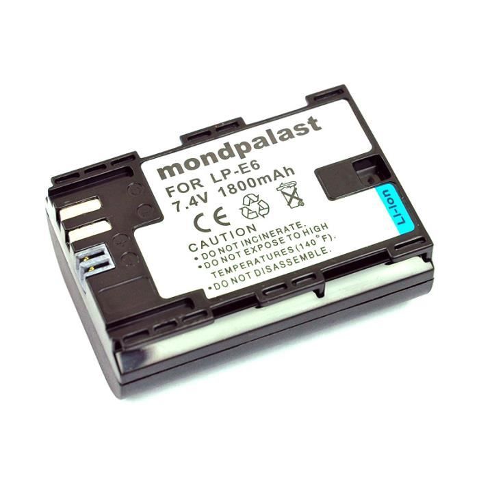 Batterie LP E6 lpe6 1800mah pour Canon 7D mark II Achat / Vente