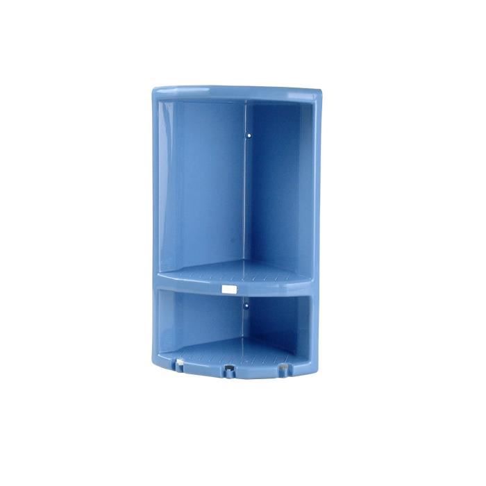 Etagère d'angle en plastique bleu Achat / Vente colonne salle de bain