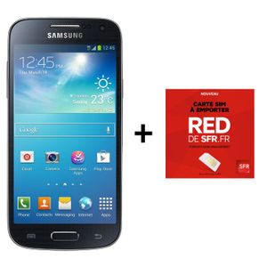SMARTPHONE Pack Galaxy S4 Mini Noir + Carte SIM Red de SFR SMARTPHONE Pack Galaxy S4 Mini Noir + Carte SIM Red de SFR