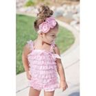  Salopette bébé en dentelle rose 0/4ans