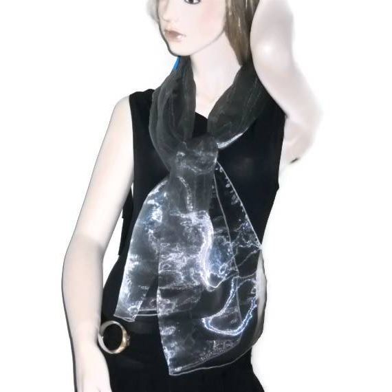 Gris Etole/Chale/Foulard/Organza pour Robe De Soir&eacute;e Belle &eacute;tole