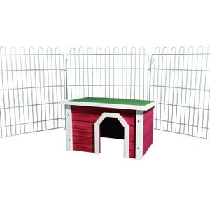 TRIXIE natura habitat petits animaux 50 × 30 × 37 cm rouge/blanc