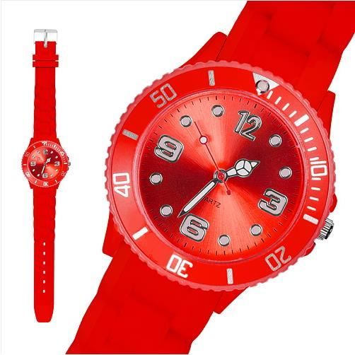 montre silicone rouge femme homme couleur watch Rouge, Achat/vente