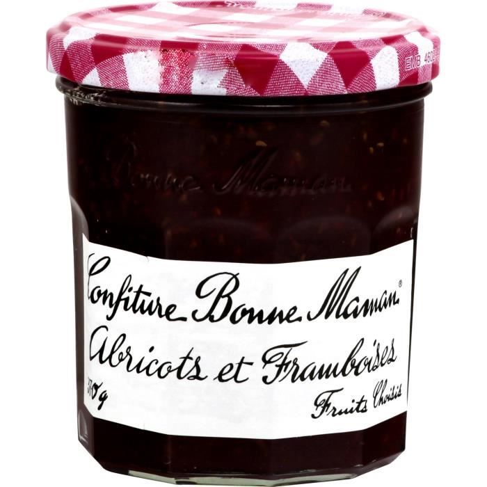 Bonne Maman confiture d'abricots et framboises 370g Achat / Vente