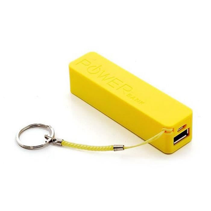 Batterie EXTERNE rechargeable JAUNE PowerBank 2600mAh pour Samsung GALAXY ACE. La PowerBank est