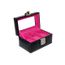 PACK MONTRE COFFRET BOITE 3 MONTRES PVC QUALITE NOIR/ROSE