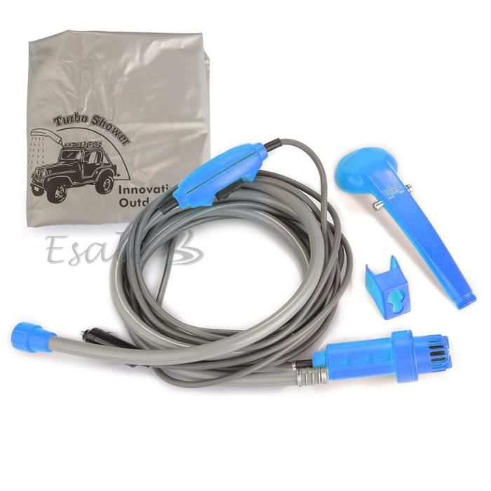 DC 12V Kit Douche Portable Voyage Travel Pour Lavage Voiture Chien