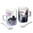 BOL - MUG - MAZAGRAN Coffret Mugs carrés et cuillères Johnny Hallyday
