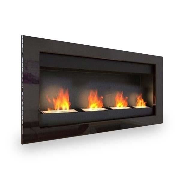 cheminee bio ethanol sevenfire xl noire 4 bruleurs