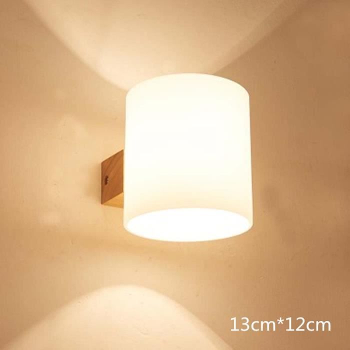 Mur créatif éclairage simple lumière chaude lampe de mur en bois ...