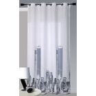 RIDEAU - DOUBLE RIDEAUX - VOILAGE - PANNEAU JAPONAIS Rideau HOME MAISON blanc/gris bachette building