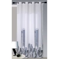 RIDEAU - DOUBLE RIDEAUX - VOILAGE - PANNEAU JAPONAIS Rideau HOME MAISON blanc/gris bachette building