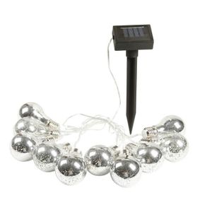 SOLARLINE Guirlande solaire 10 ampoules L2,8m - Argentées