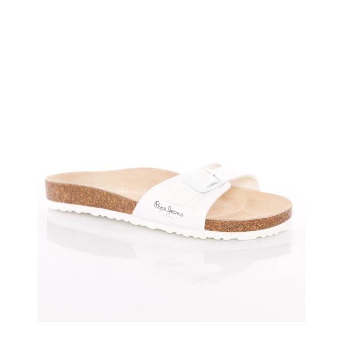 pepe jeans oban blanche... femme Blanc - Achat  Vente Sandales PEPE ...