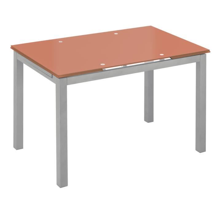 table verre orange