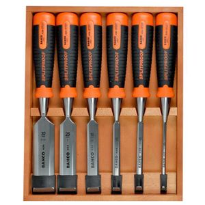 BAHCO Set de 6 ciseaux ? bois avec coffret en bois 424P-S6-EUR