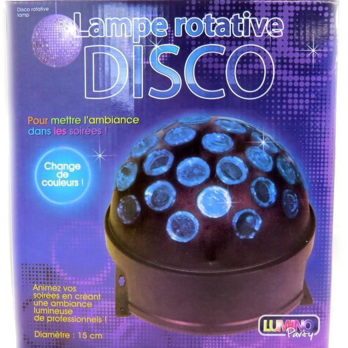 Lampe rotative " Disco" multicolore