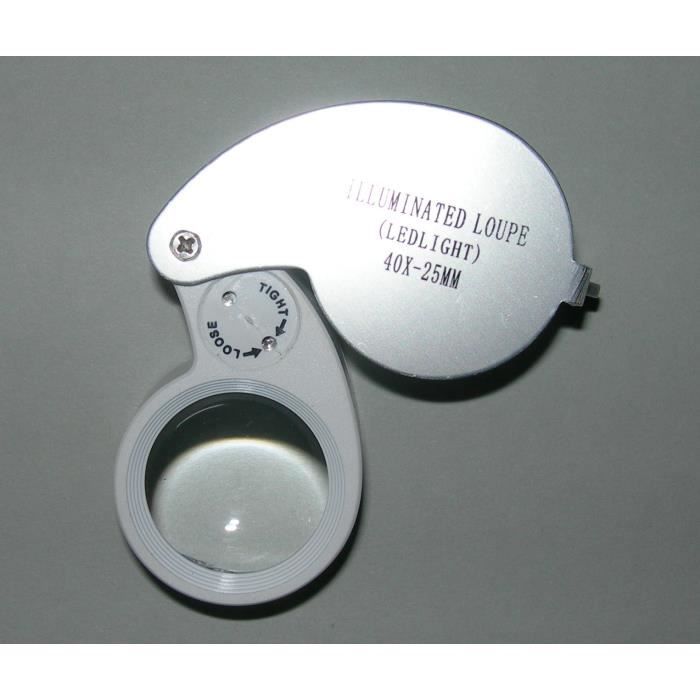 Loupe De Bijoutier X40 Pour Bijouterie Monnaie Poincon