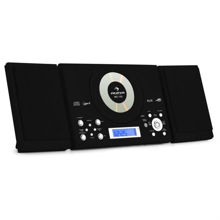 auna MC120 Chaine Hifi Stéréo Lecteur MP3 CD USB Noir chaine hifi, avis et prix pas cher