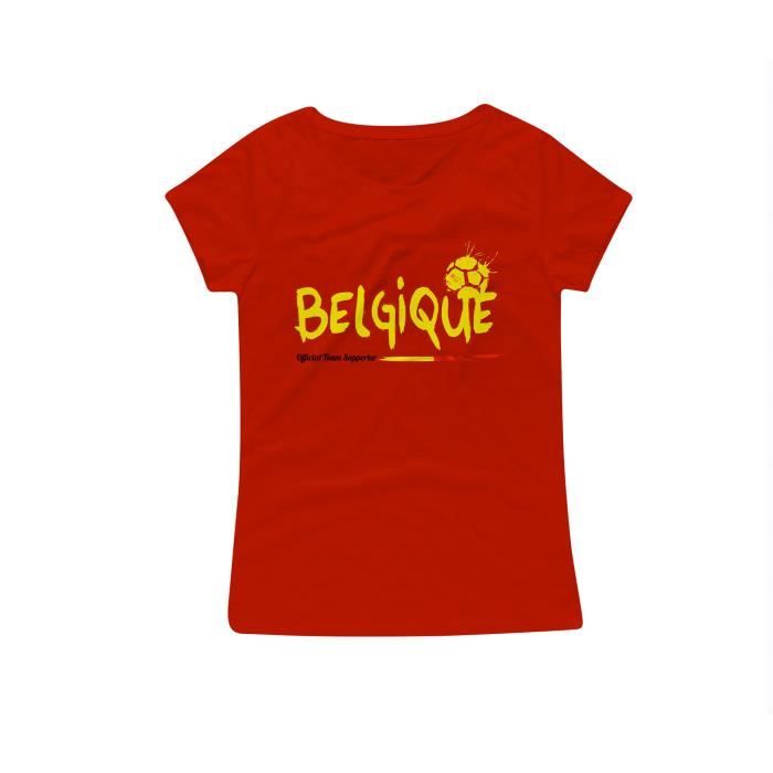 t shirt graphique belgique rouge junior nations