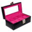 PACK MONTRE COFFRET BOITE 4 MONTRES PVC QUALITE NOIR/ROSE