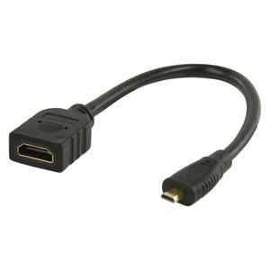 VALUELINE VGVP34790B02 Câble HDMI avec Ethernet haute vitesse - HDMI Micro Mâle - 0.20 m - Noir