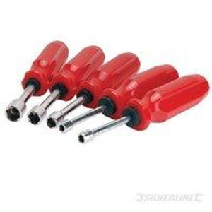 SILVERLINE Jeu de tourne-écrous compacts - 5 pi?ces - Tiges en acier ? forte teneur en carbone