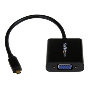 STARTECH Câble adaptateur Micro HDMI vers VGA avec audio - Convertisseur vidéo Micro HDMI vers HD15 - M/F - 1920x1080