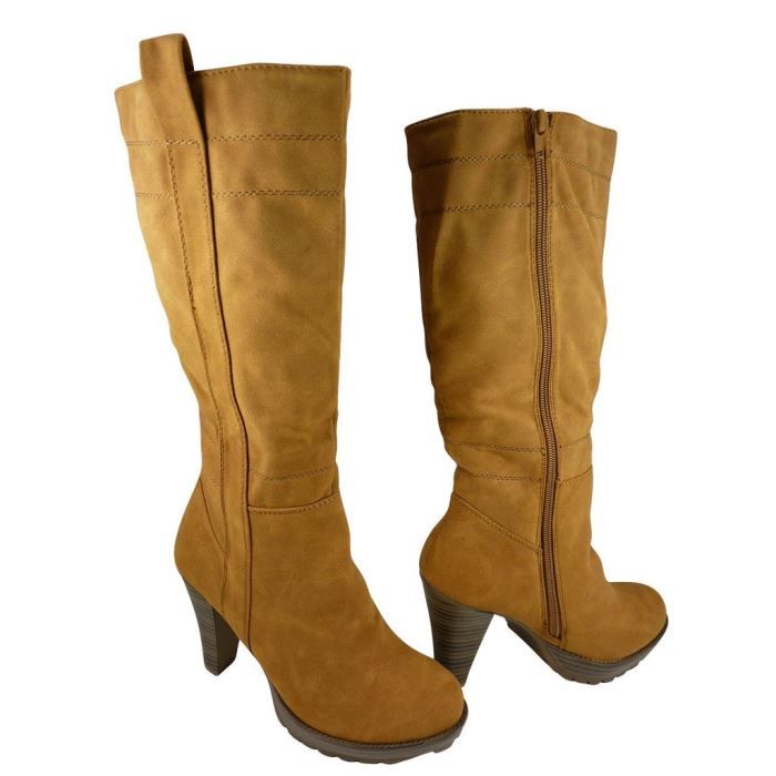 bottes daim femme