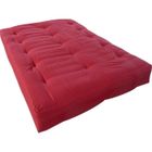 FUTON  Matelas Futon Rouge en Coton 90x190