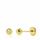 Boucled’oreille 18k 3mm or balle sculpté. vis de b