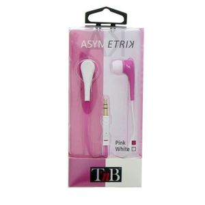TNB ecouteurs stereo asymetrik blanc/rose Tous lec