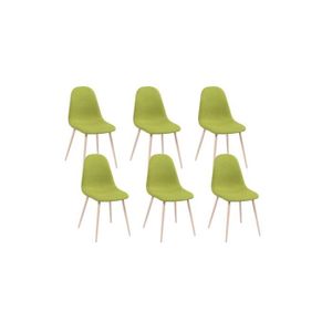 Jumbo Lot de 6 Chaises Vert Anis Achat / Vente chaise