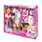 POUPEE-POUPON Nancy 43cm Equitation + cheval à longue crinière