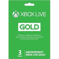 Abonnement XBOX Live Gold 3 mois Abonnement XBOX Live Gold 3 mois