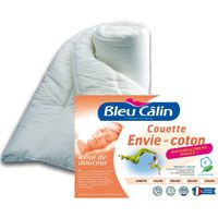 COUETTE Couette envie de coton Bleu calin 220x240 cm